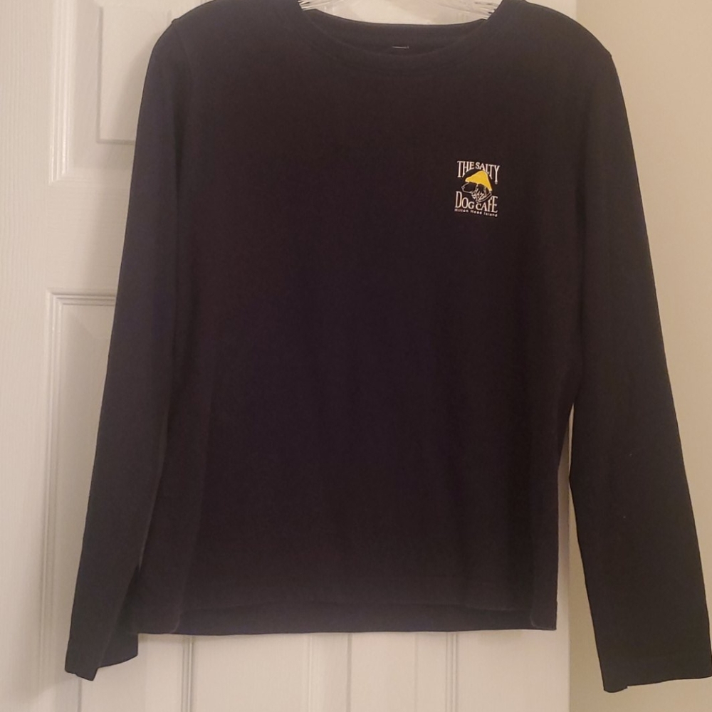 The Salty Dog Cafe black long-sleeved shirt